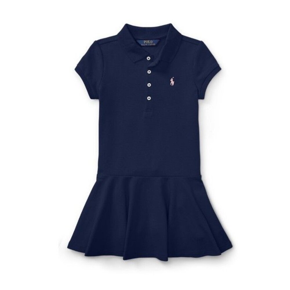 Ralph Lauren Girls Stretch Mesh Polo Dress 6